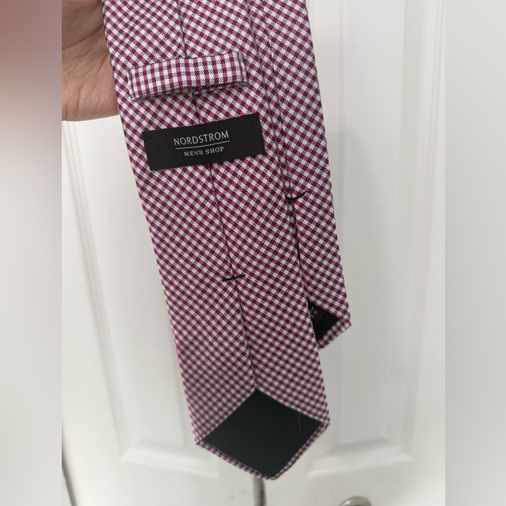 Nordstrom Men Tie Red Plaid